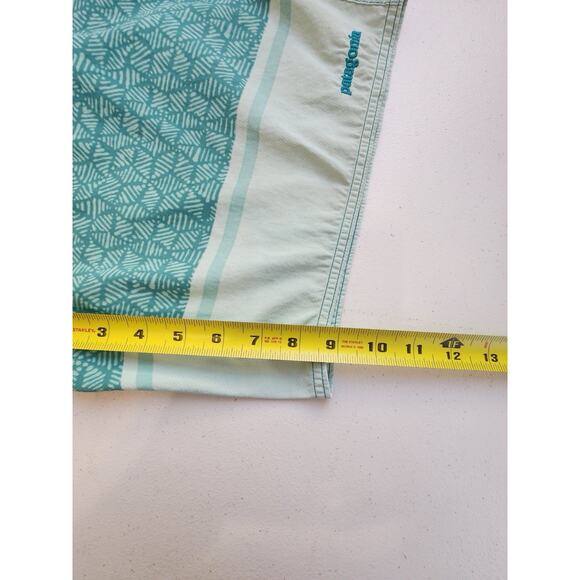 Patagonia Board Shorts Mens 36x9 Wavefarer Swim Blue Stripes Swim Surf Sunshine - Picture 11 of 14